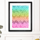 Rainbow Glitter Chevron #1 #shiny #decor #art by Anita & Bella Jantz on GIANT ART - orange photo illustration