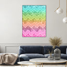 Rainbow Glitter Chevron #1 #shiny #decor #art by Anita & Bella Jantz on GIANT ART - orange photo illustration