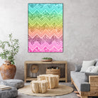 Rainbow Glitter Chevron #1 #shiny #decor #art by Anita & Bella Jantz on GIANT ART - orange photo illustration