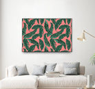 Banana leaves tropical leaves green pink by susana costa on GIANT ART - pink photo manipulation