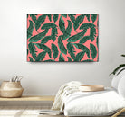 Banana leaves tropical leaves green pink by susana costa on GIANT ART - pink photo manipulation