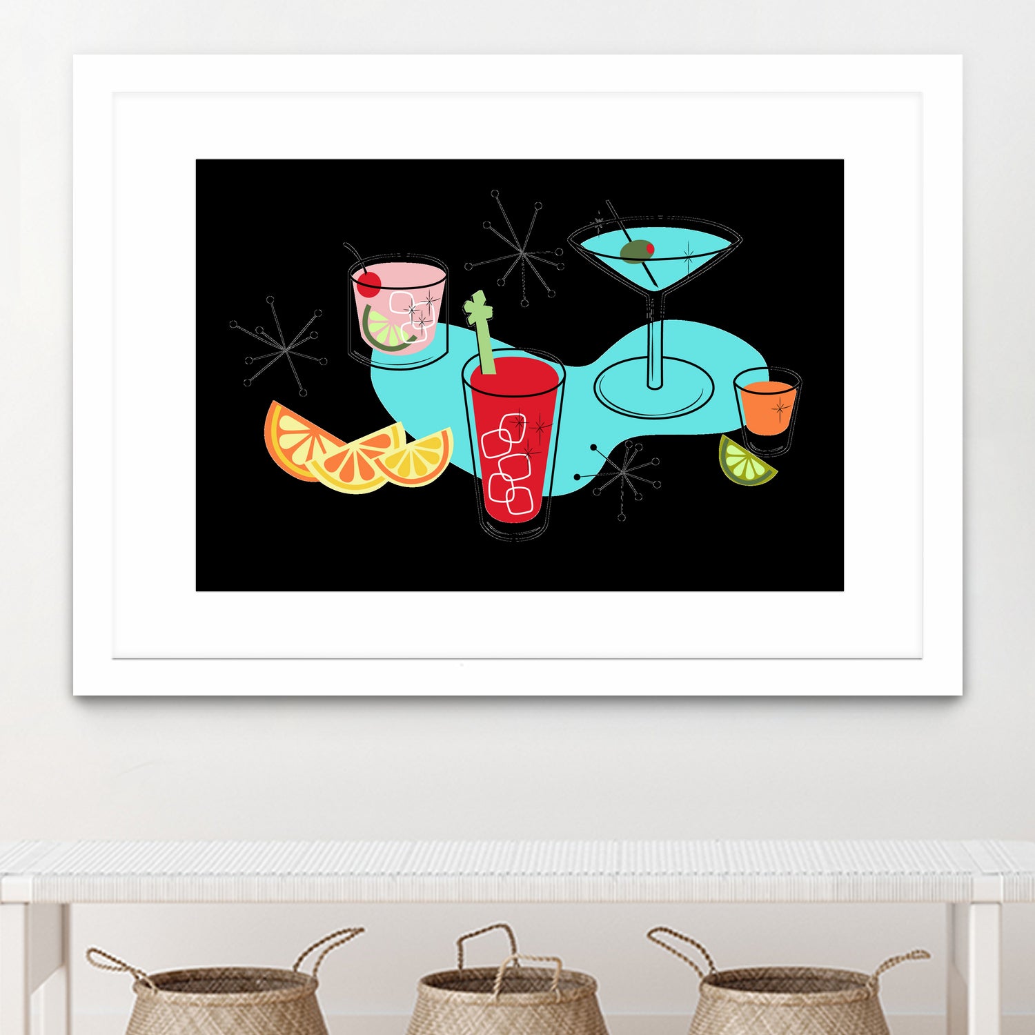 Cabo Cocktails by AMY MAXWELL on GIANT ART - red digital drawing