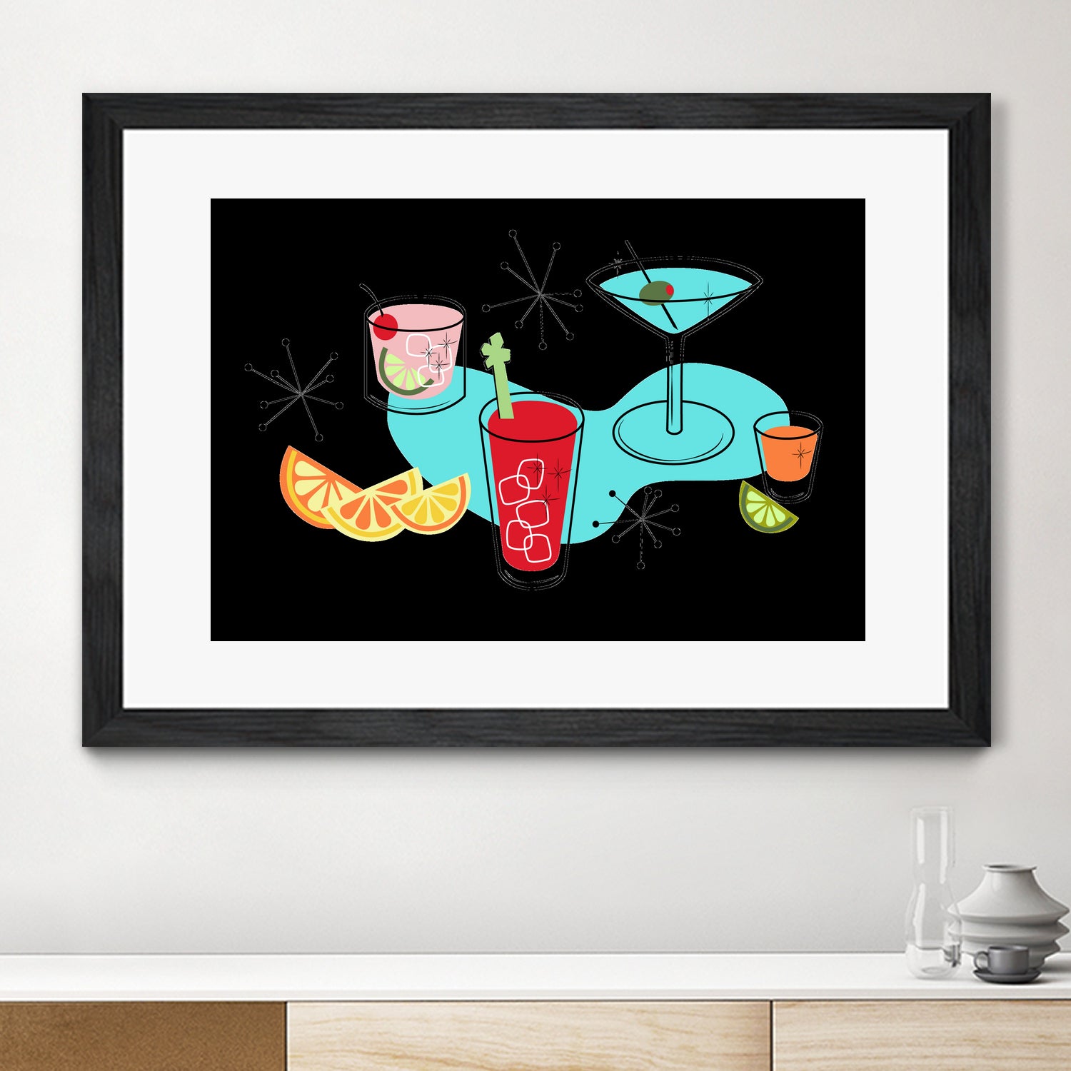 Cabo Cocktails by AMY MAXWELL on GIANT ART - red digital drawing