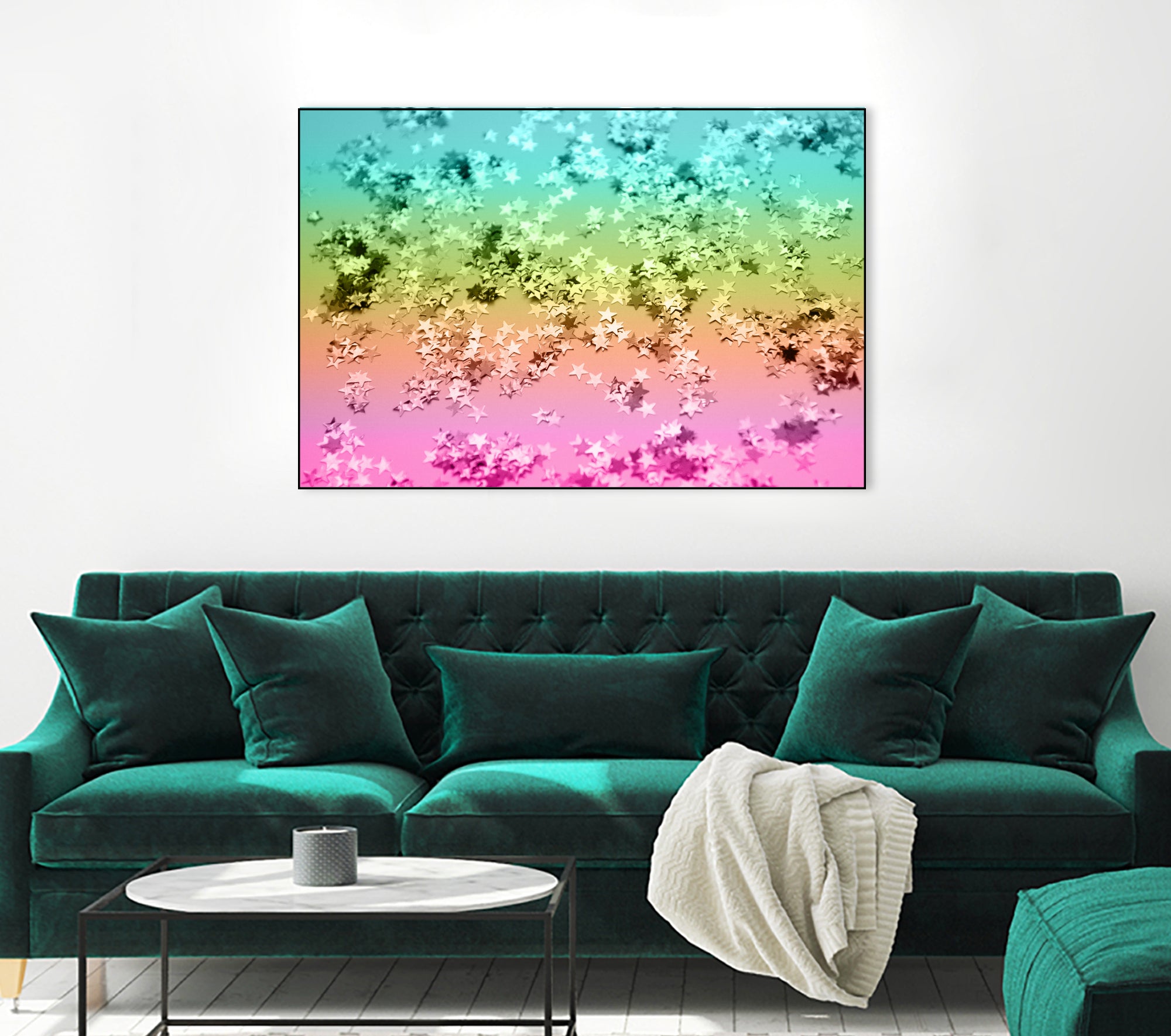 Rainbow Stars Glitter #1 #shiny #decor #art by Anita & Bella Jantz on GIANT ART - yellow photo manipulation