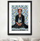 Frida kahlo Floral II by Vitor Costa on GIANT ART - blue photo illustration