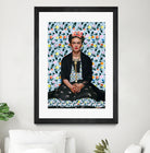 Frida kahlo Floral II by Vitor Costa on GIANT ART - blue photo illustration