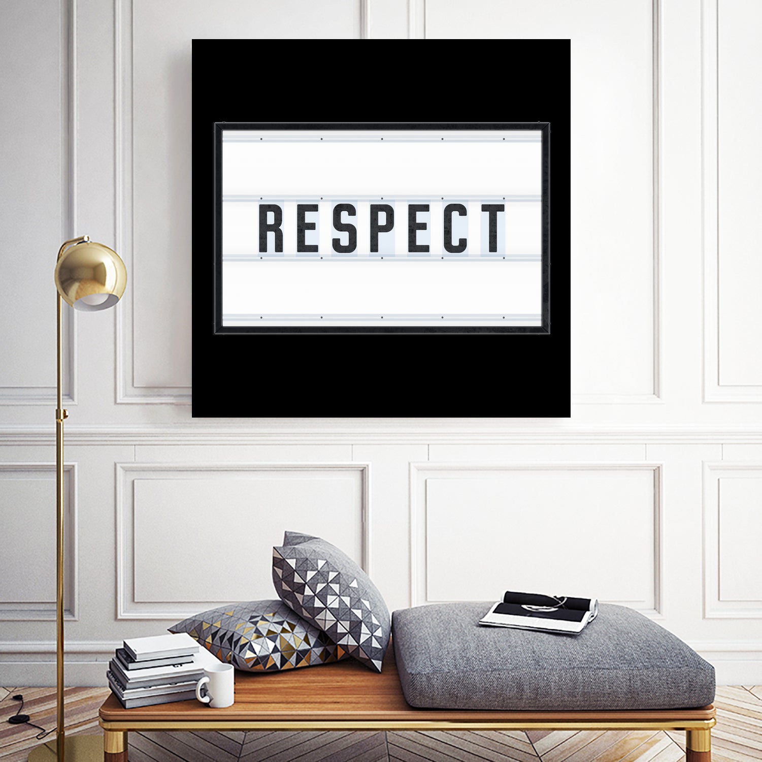 RESPECT – Light Box by Art Frankenberg on GIANT ART - white typography