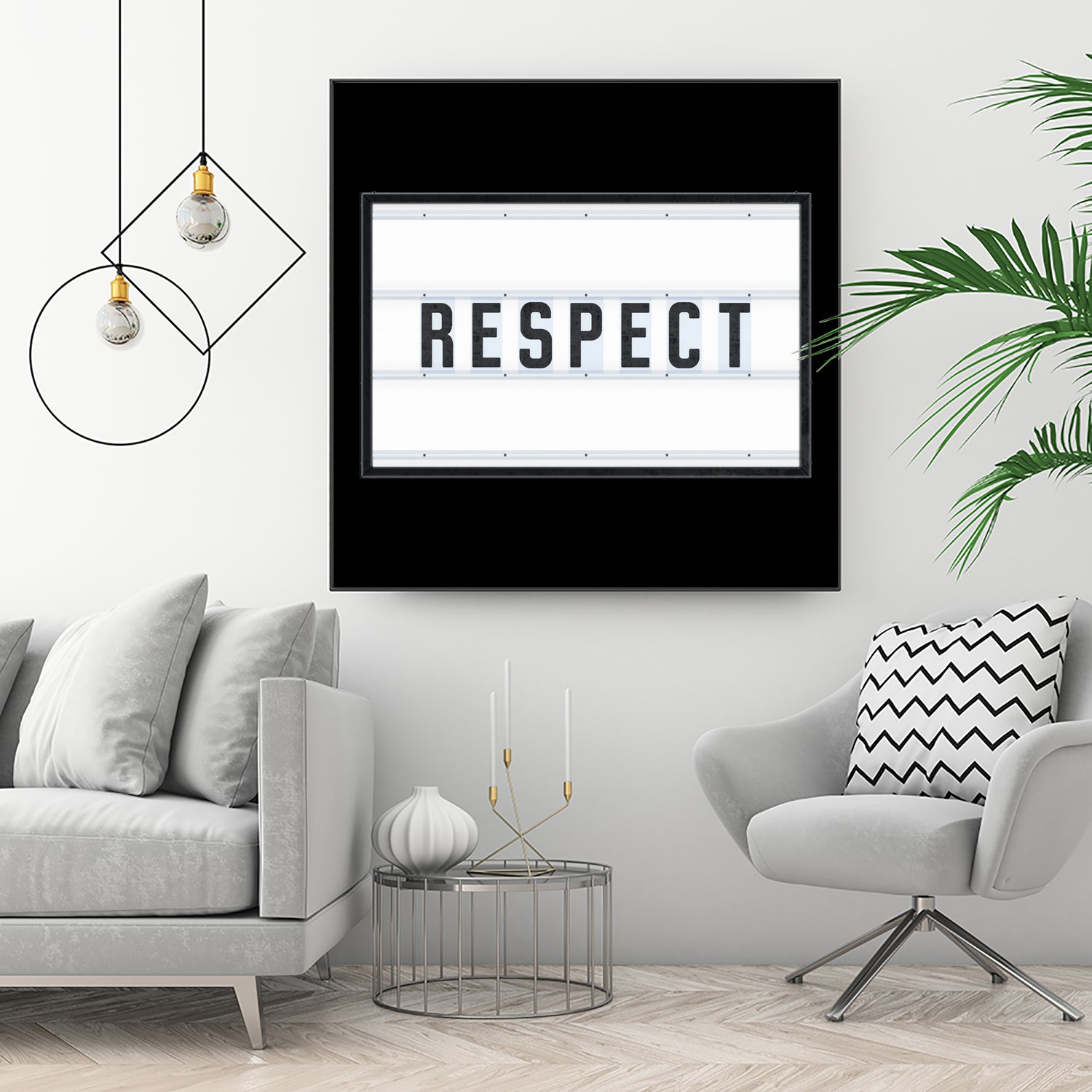 RESPECT – Light Box by Art Frankenberg on GIANT ART - white typography