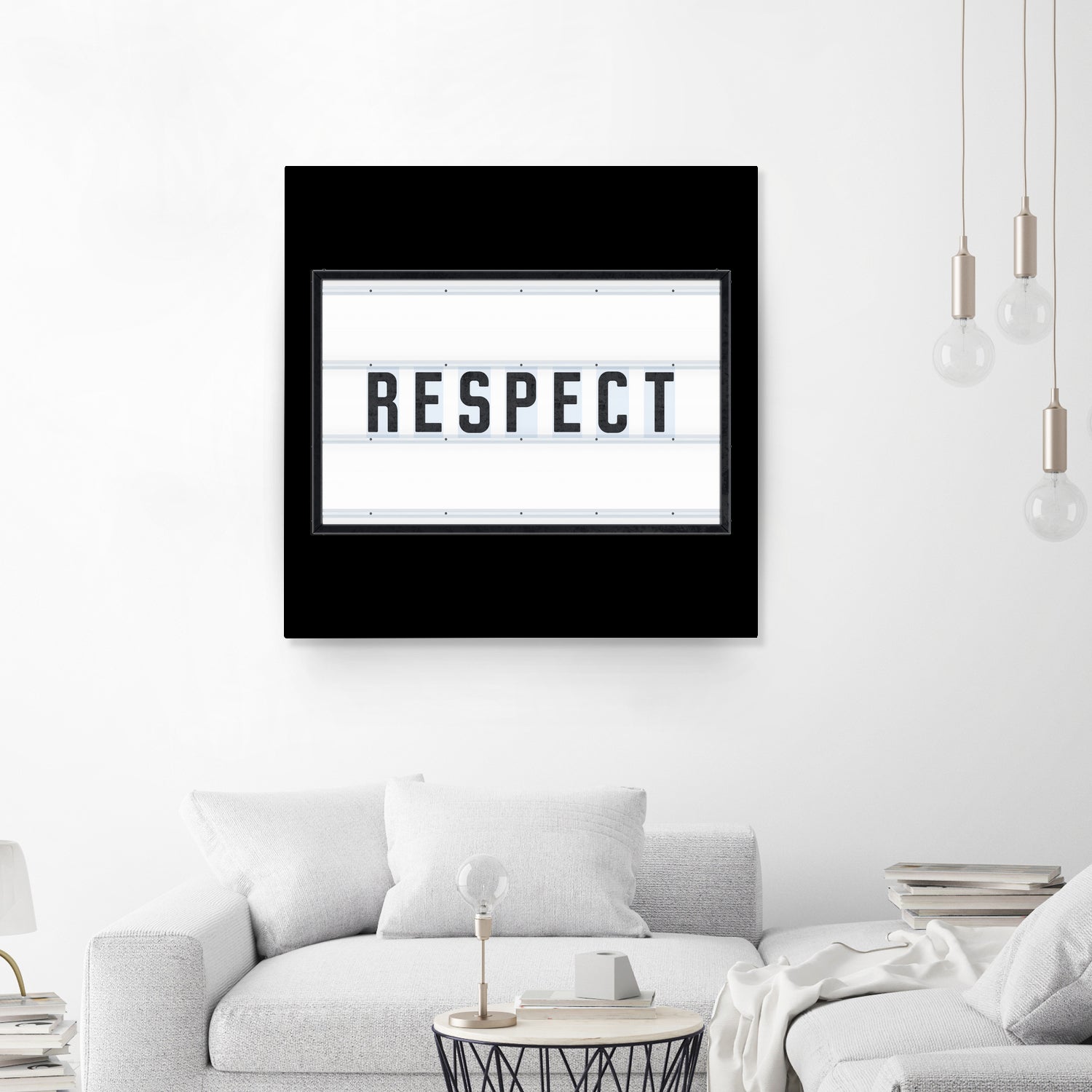 RESPECT – Light Box by Art Frankenberg on GIANT ART - white typography