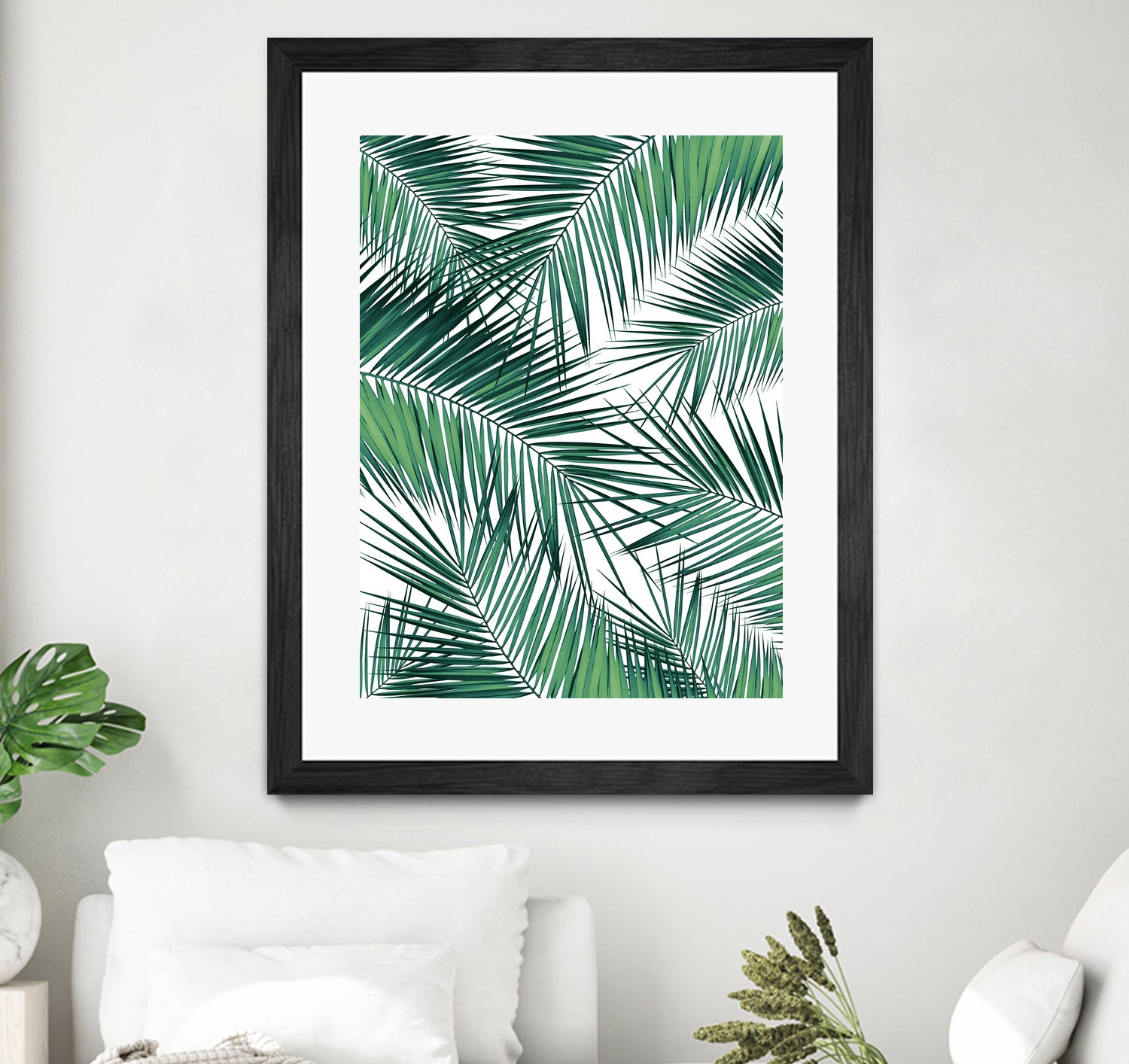 Palm Leaves - Green Cali Vibes #2 #tropical #decor #art by Anita & Bella Jantz on GIANT ART - green photo illustration