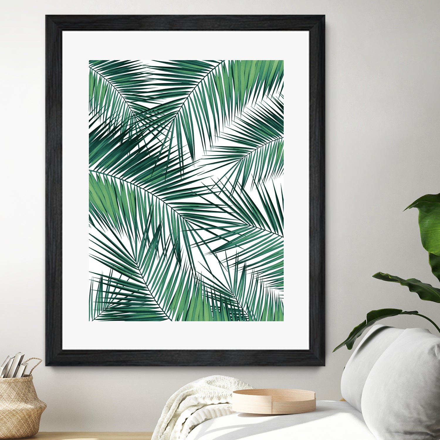 Palm Leaves - Green Cali Vibes #2 #tropical #decor #art by Anita & Bella Jantz on GIANT ART - green photo illustration