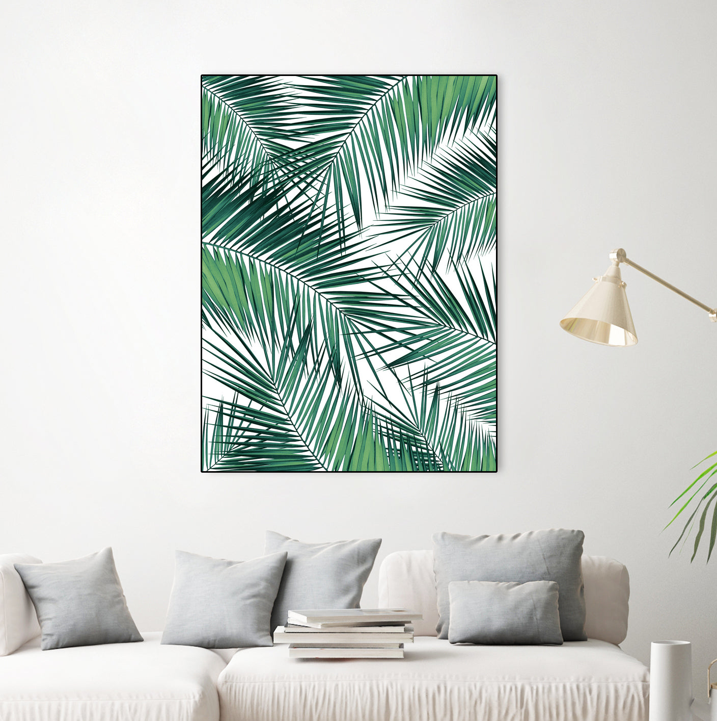 Palm Leaves - Green Cali Vibes #2 #tropical #decor #art by Anita & Bella Jantz on GIANT ART - green photo illustration