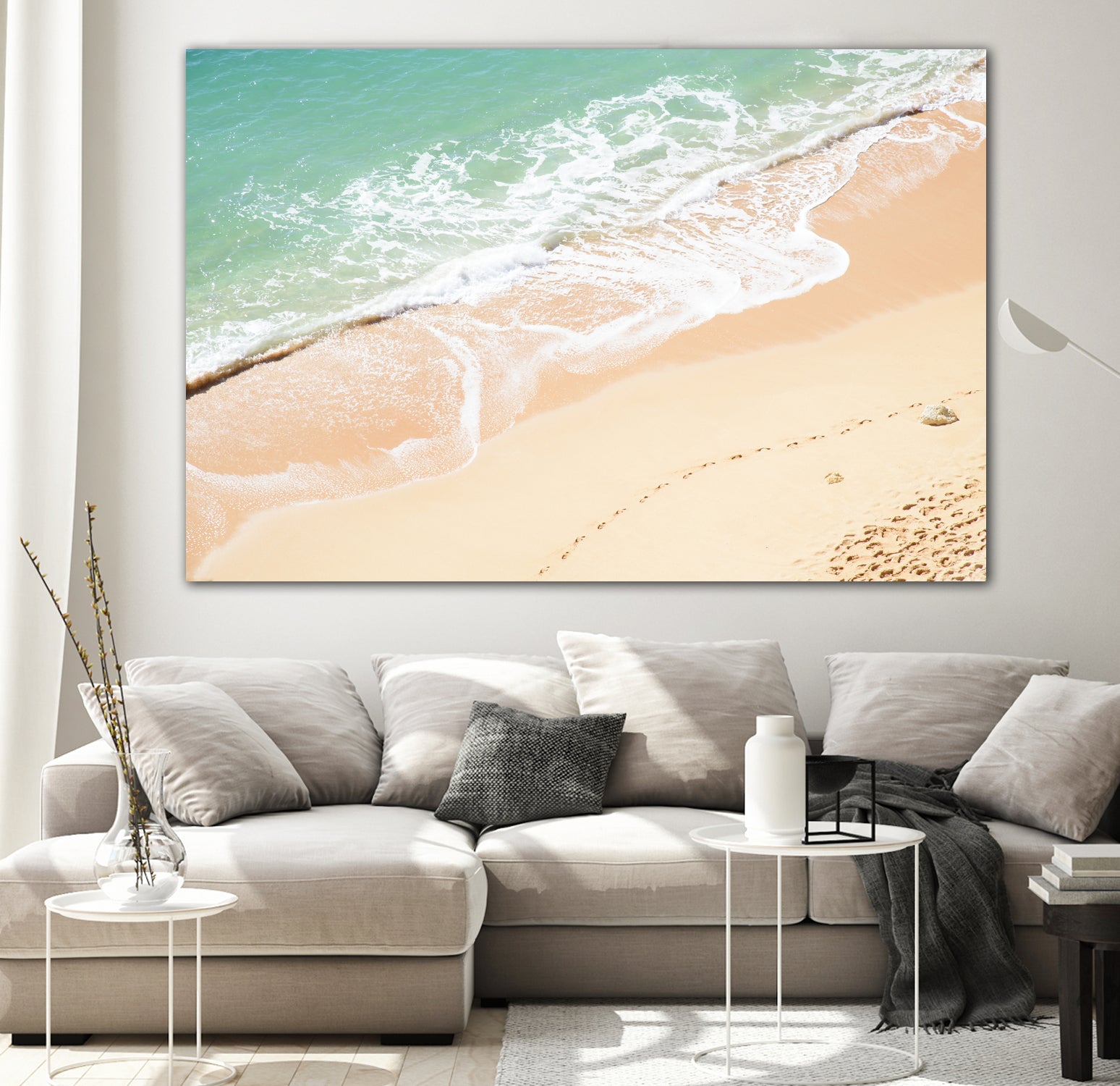 Atlantic Ocean Bliss 7 by Anitas Bellas Art on GIANT ART - beige landscape  turquoise water