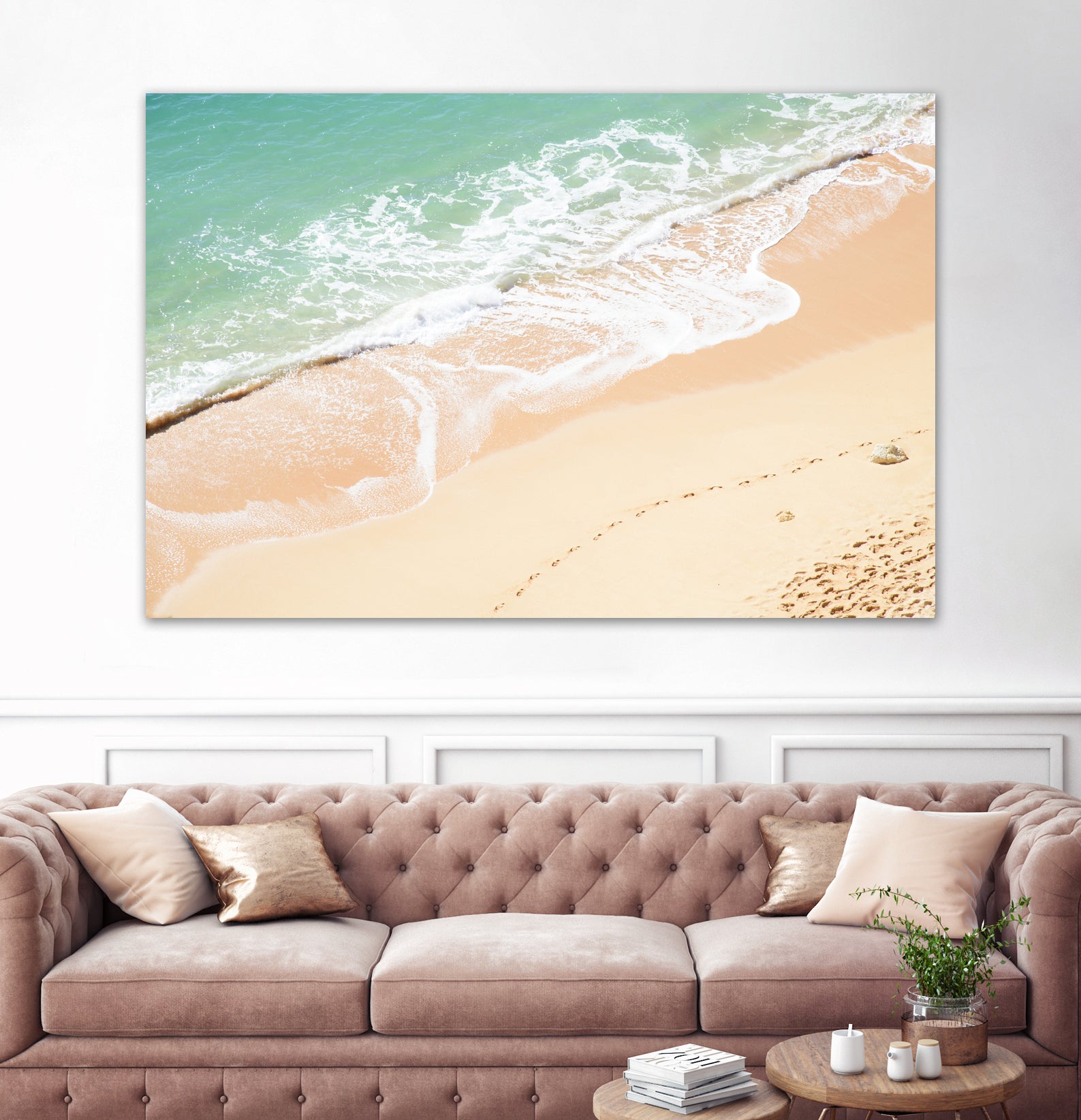 Atlantic Ocean Bliss 7 by Anitas Bellas Art on GIANT ART - beige landscape  turquoise water