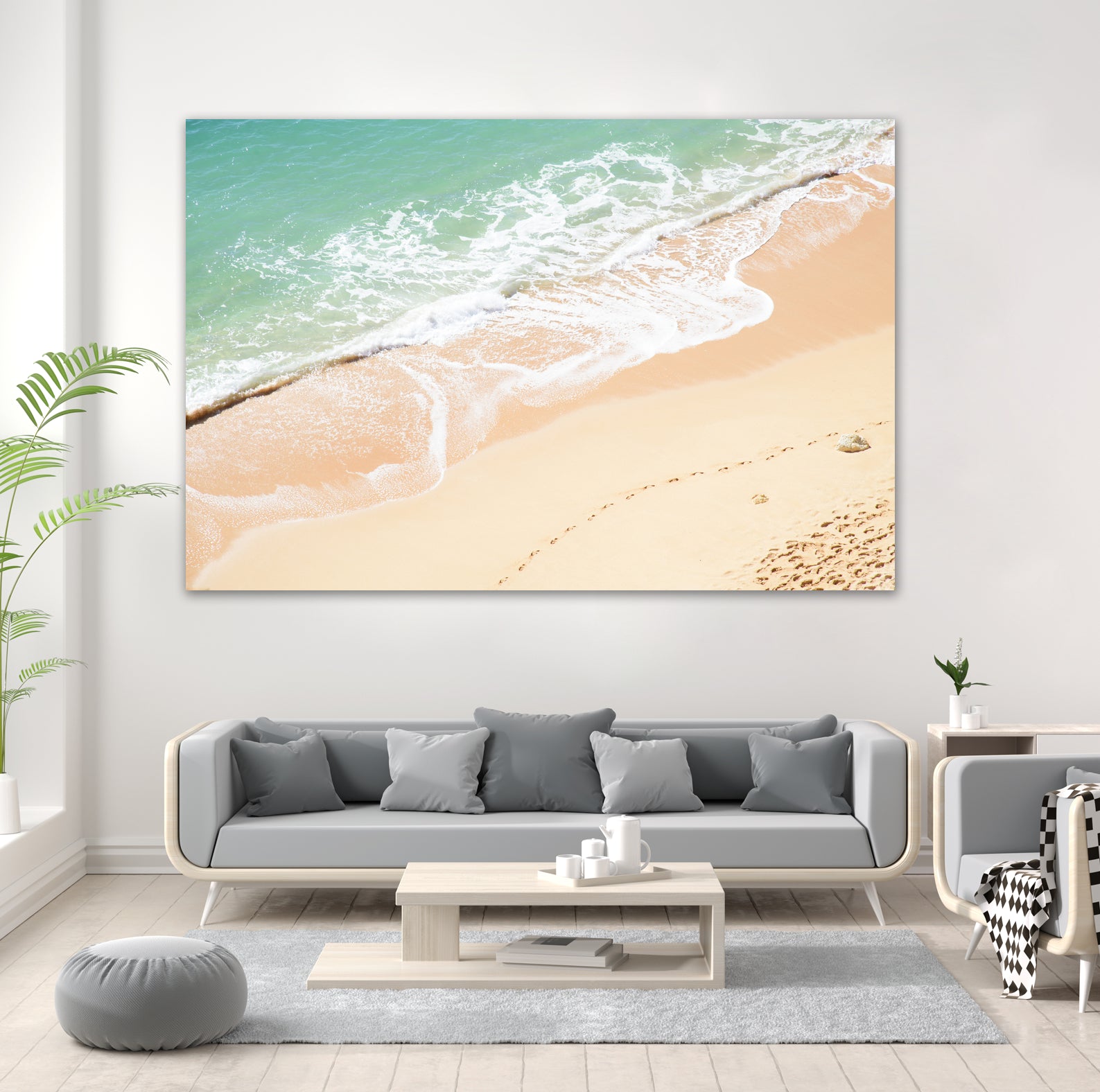 Atlantic Ocean Bliss 7 by Anitas Bellas Art on GIANT ART - beige landscape  turquoise water