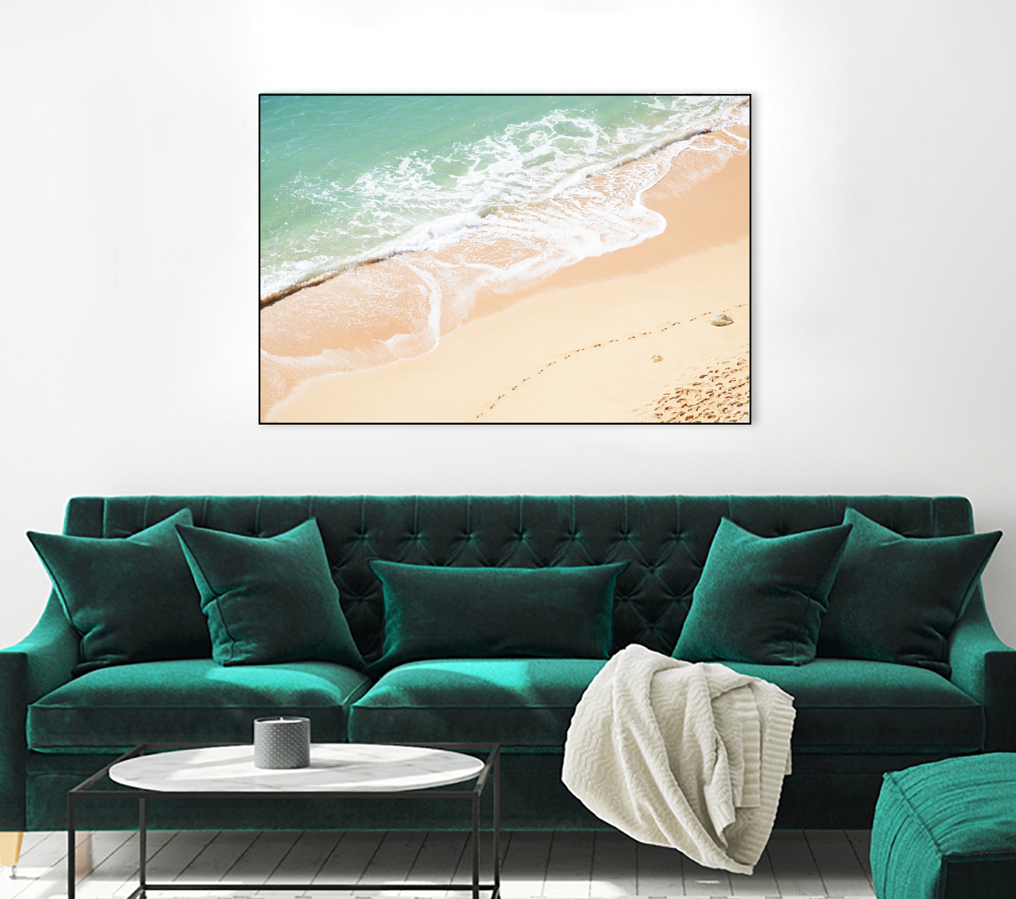 Atlantic Ocean Bliss 7 by Anitas Bellas Art on GIANT ART - beige landscape  turquoise water