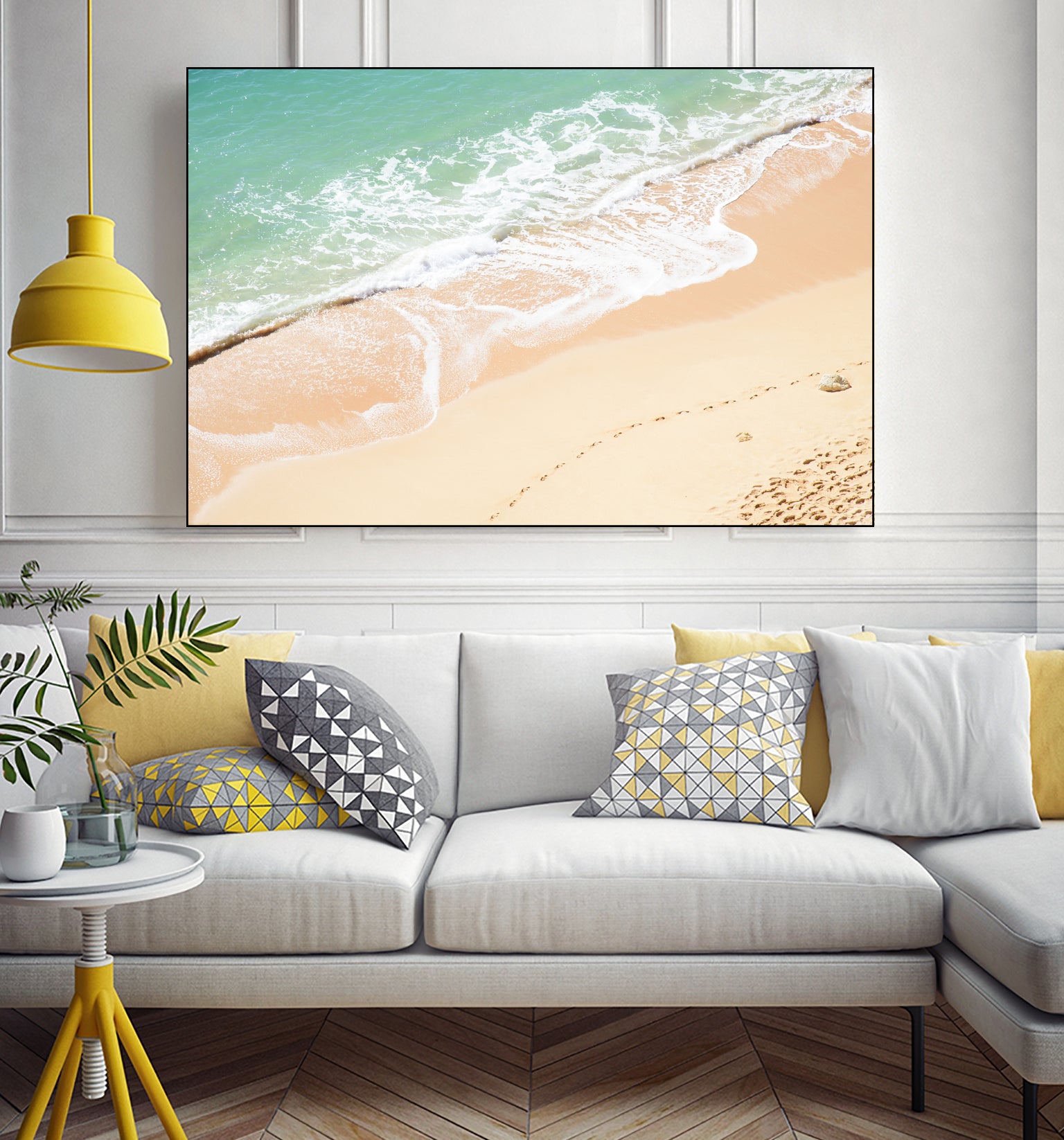 Atlantic Ocean Bliss 7 by Anitas Bellas Art on GIANT ART - beige landscape  turquoise water