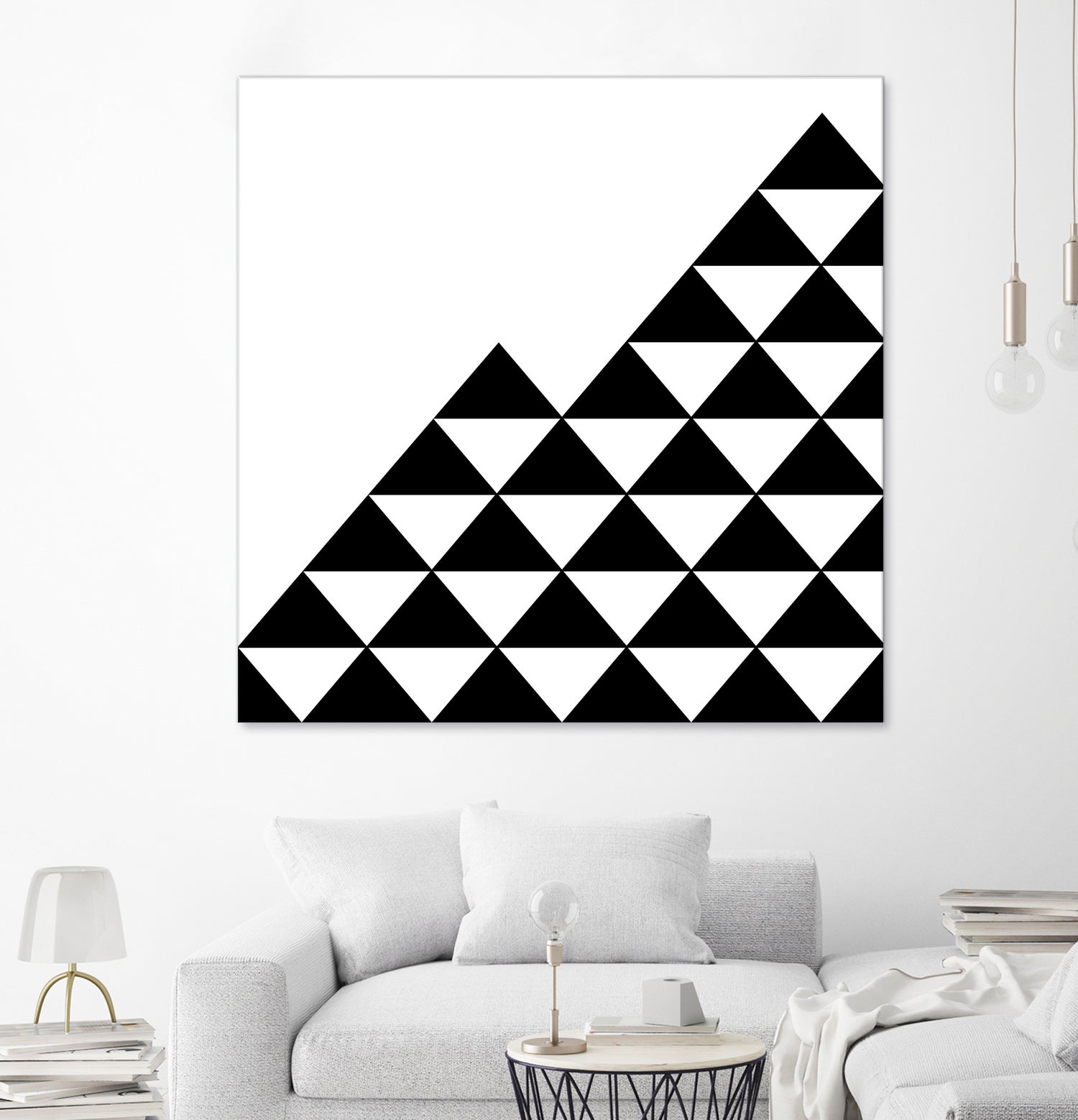 Abstract geometric pattern - black and white. by Keren Shiker on GIANT ART - black digital painting