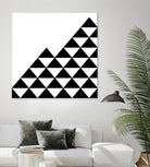 Abstract geometric pattern - black and white. by Keren Shiker on GIANT ART - black digital painting