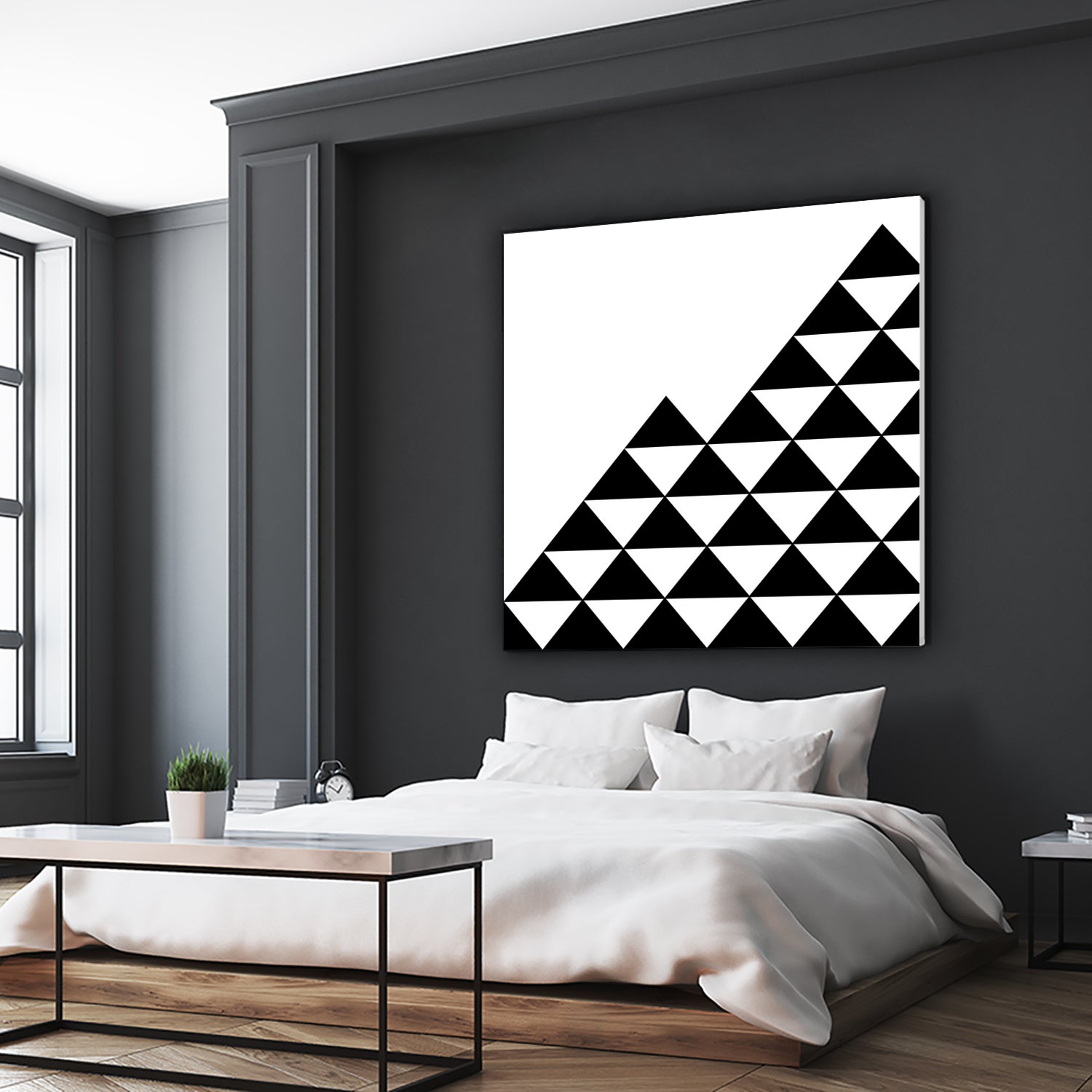 Abstract geometric pattern - black and white. by Keren Shiker on GIANT ART - black digital painting