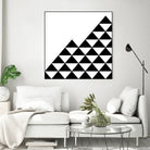 Abstract geometric pattern - black and white. by Keren Shiker on GIANT ART - black digital painting