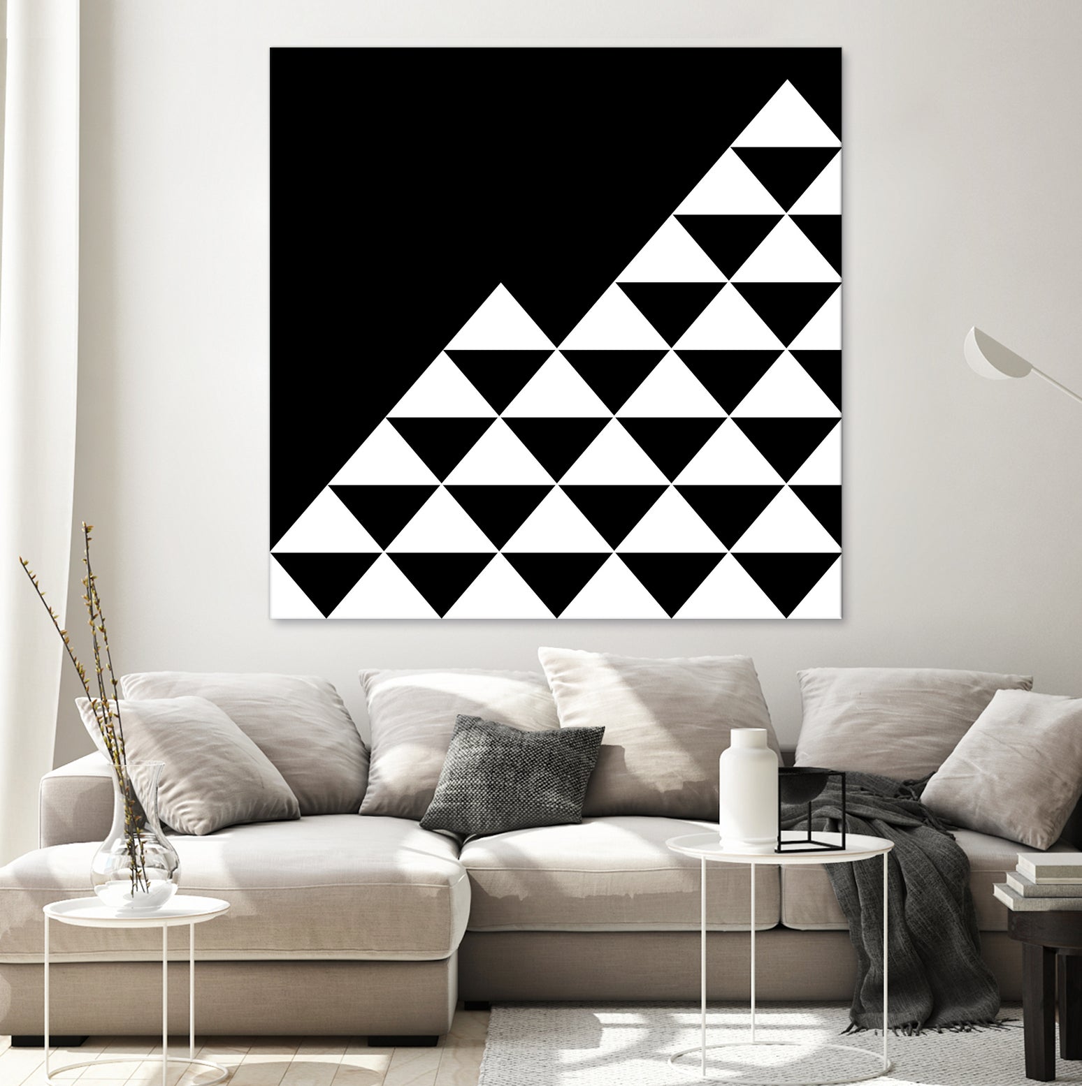 Abstract geometric pattern - black and white. by Keren Shiker on GIANT ART - black digital painting