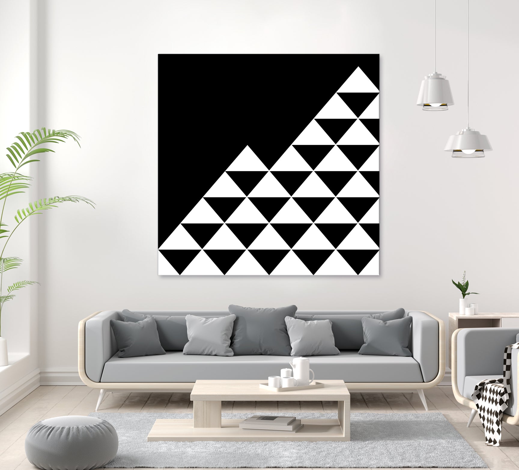 Abstract geometric pattern - black and white. by Keren Shiker on GIANT ART - black digital painting