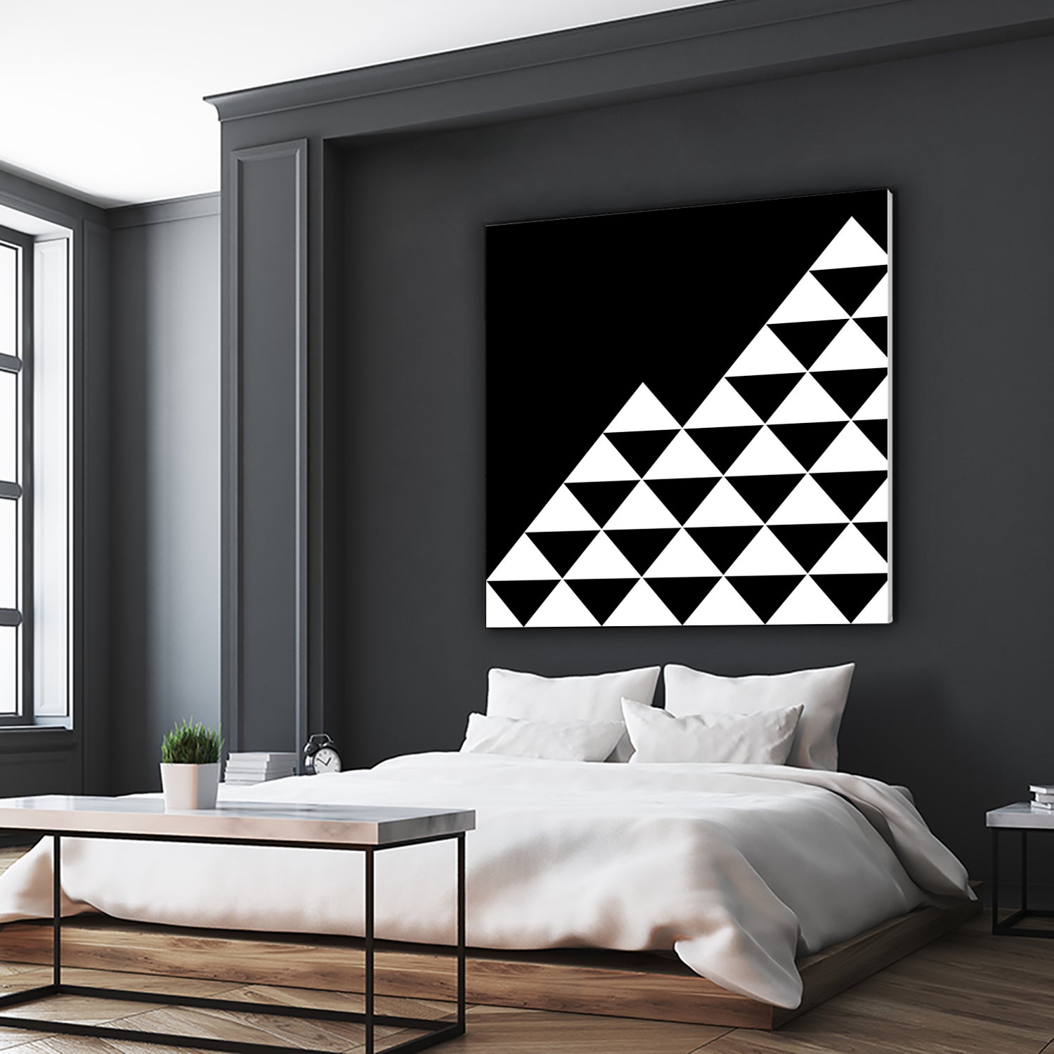 Abstract geometric pattern - black and white. by Keren Shiker on GIANT ART - black digital painting