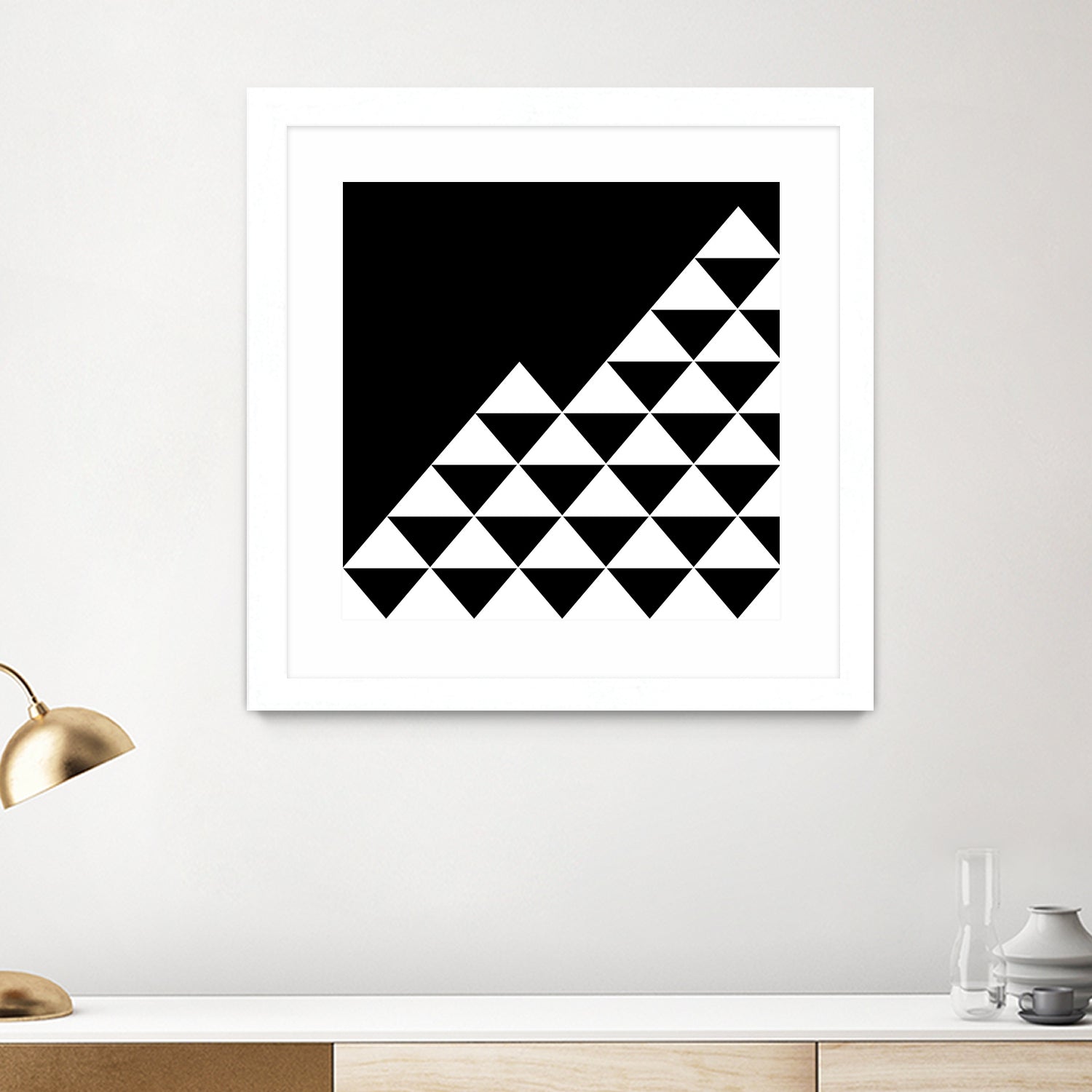 Abstract geometric pattern - black and white. by Keren Shiker on GIANT ART - black digital painting