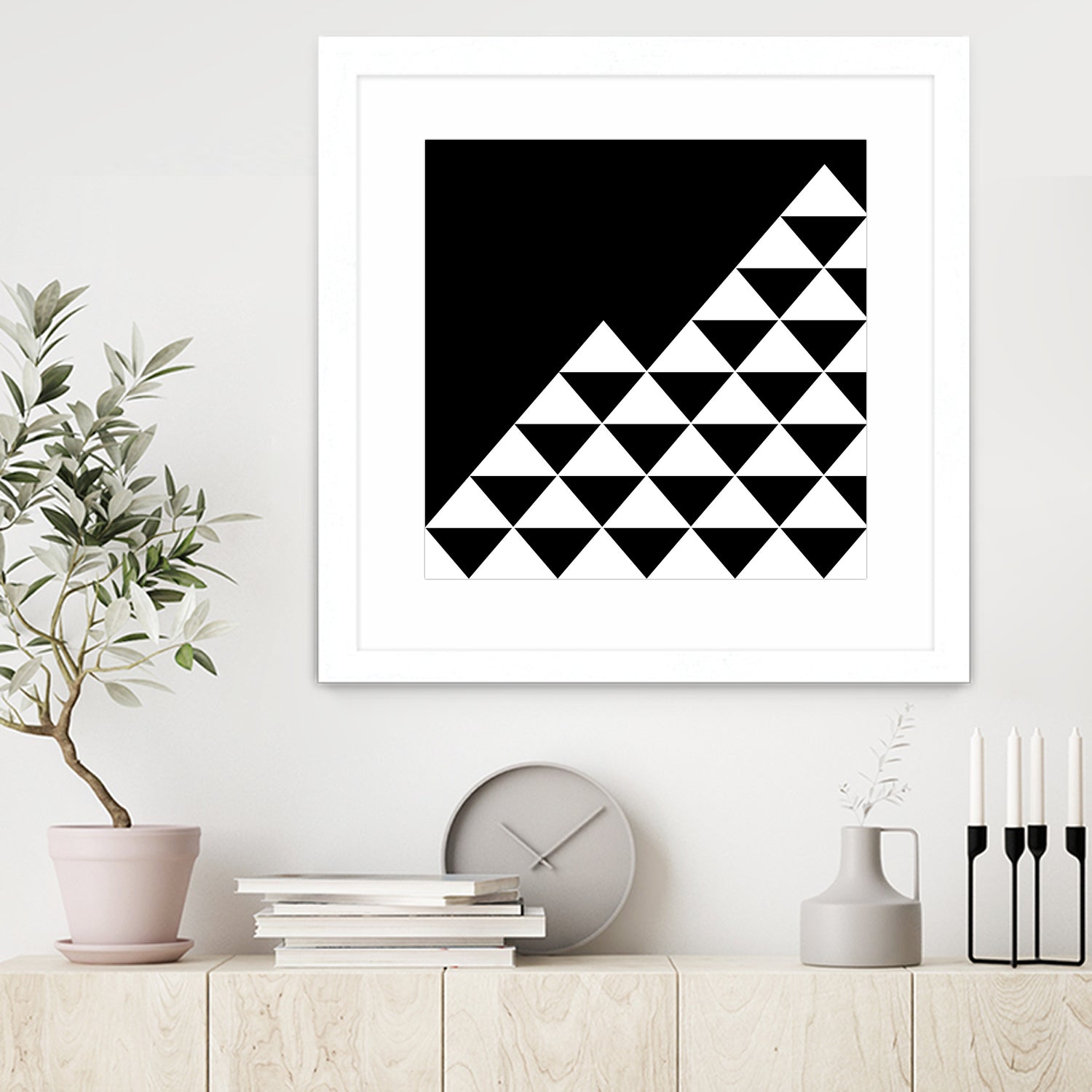 Abstract geometric pattern - black and white. by Keren Shiker on GIANT ART - black digital painting