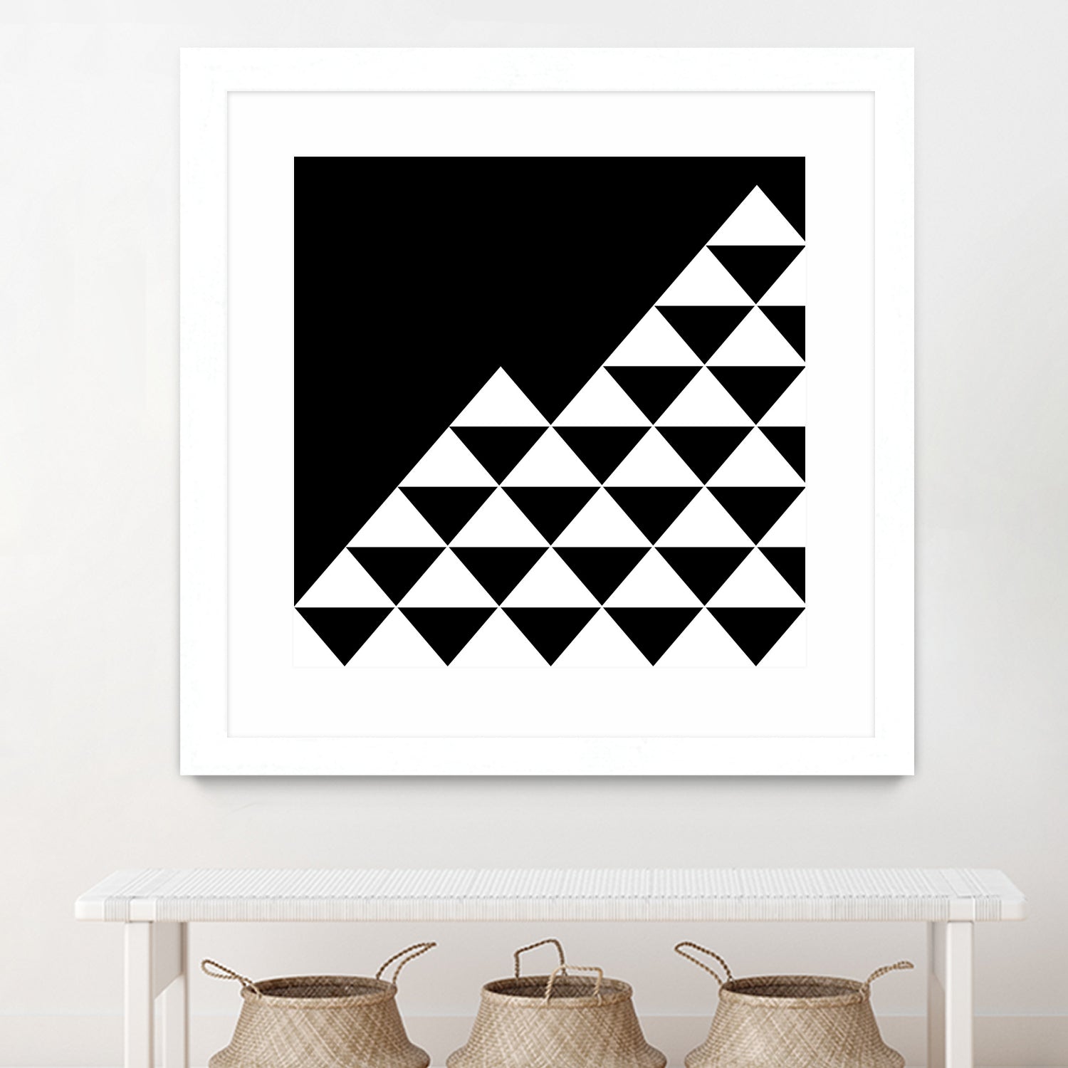 Abstract geometric pattern - black and white. by Keren Shiker on GIANT ART - black digital painting