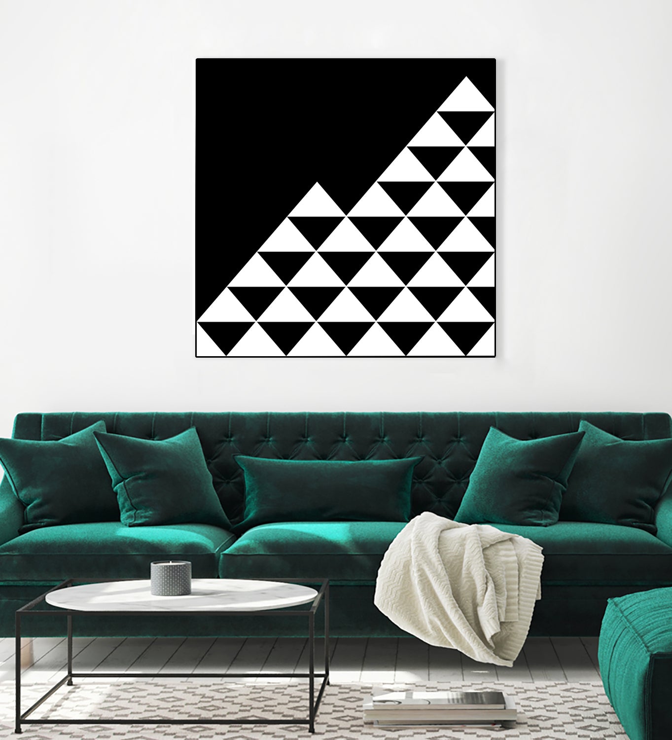 Abstract geometric pattern - black and white. by Keren Shiker on GIANT ART - black digital painting