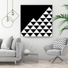 Abstract geometric pattern - black and white. by Keren Shiker on GIANT ART - black digital painting