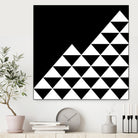 Abstract geometric pattern - black and white. by Keren Shiker on GIANT ART - black digital painting