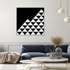 Abstract geometric pattern - black and white. by Keren Shiker on GIANT ART - black digital painting