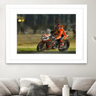 Motorcycle lover by jerome peloso on GIANT ART - orange digital painting