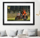 Motorcycle lover by jerome peloso on GIANT ART - orange digital painting