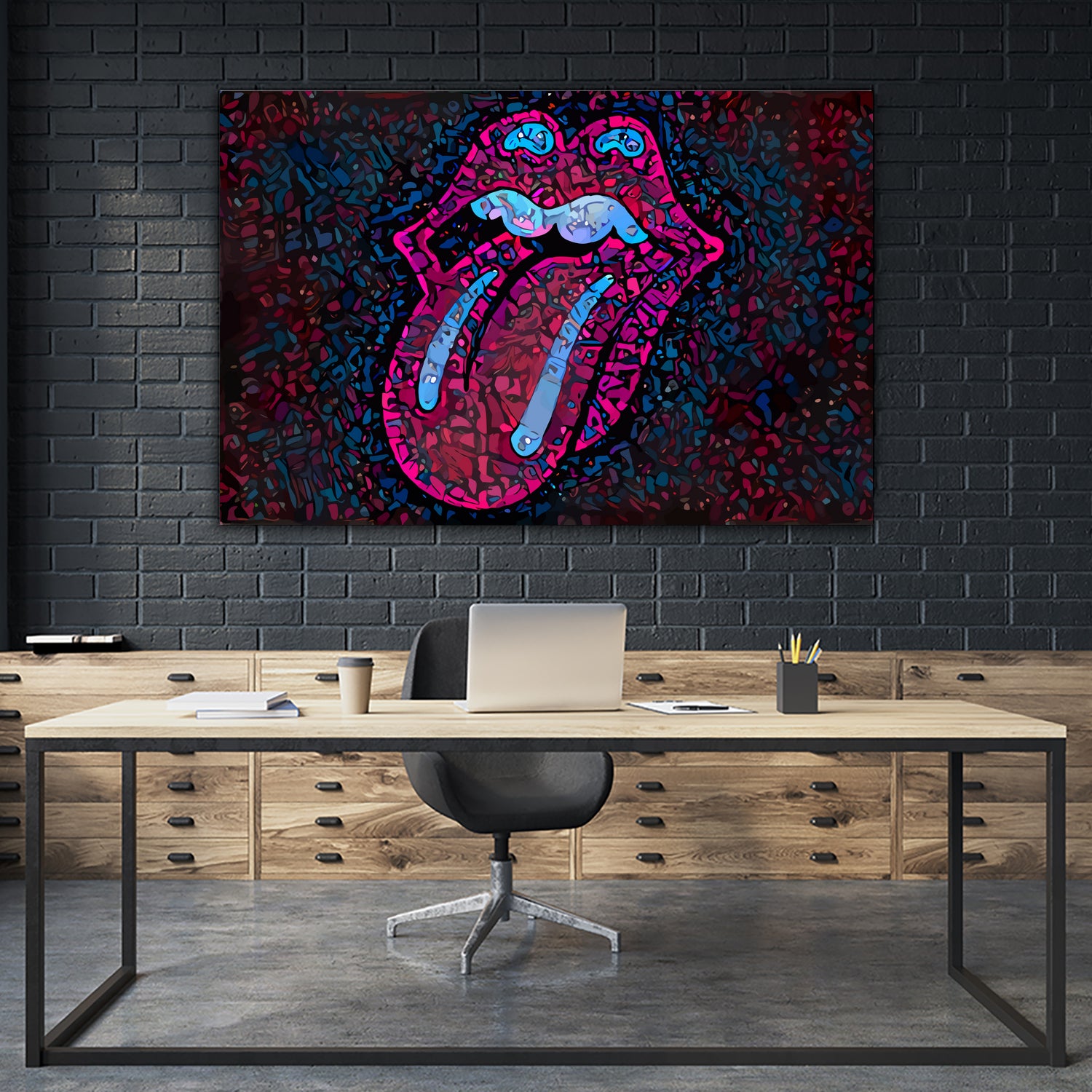 Rolling Sweet Mouth by Christian Velazquez on GIANT ART - pink digital painting