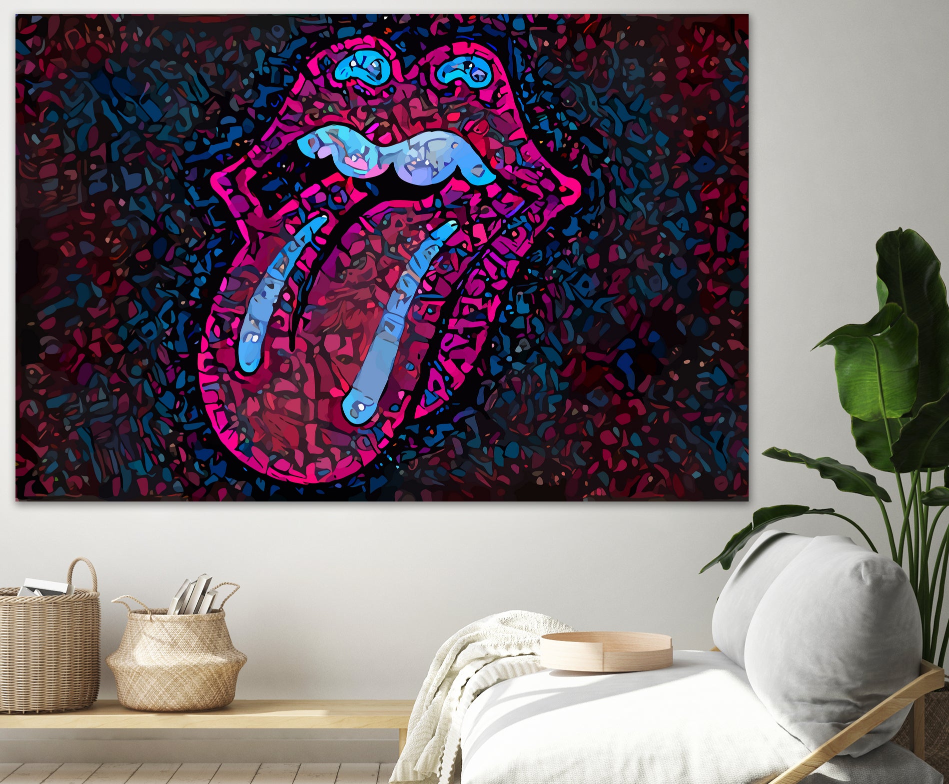 Rolling Sweet Mouth by Christian Velazquez on GIANT ART - pink digital painting