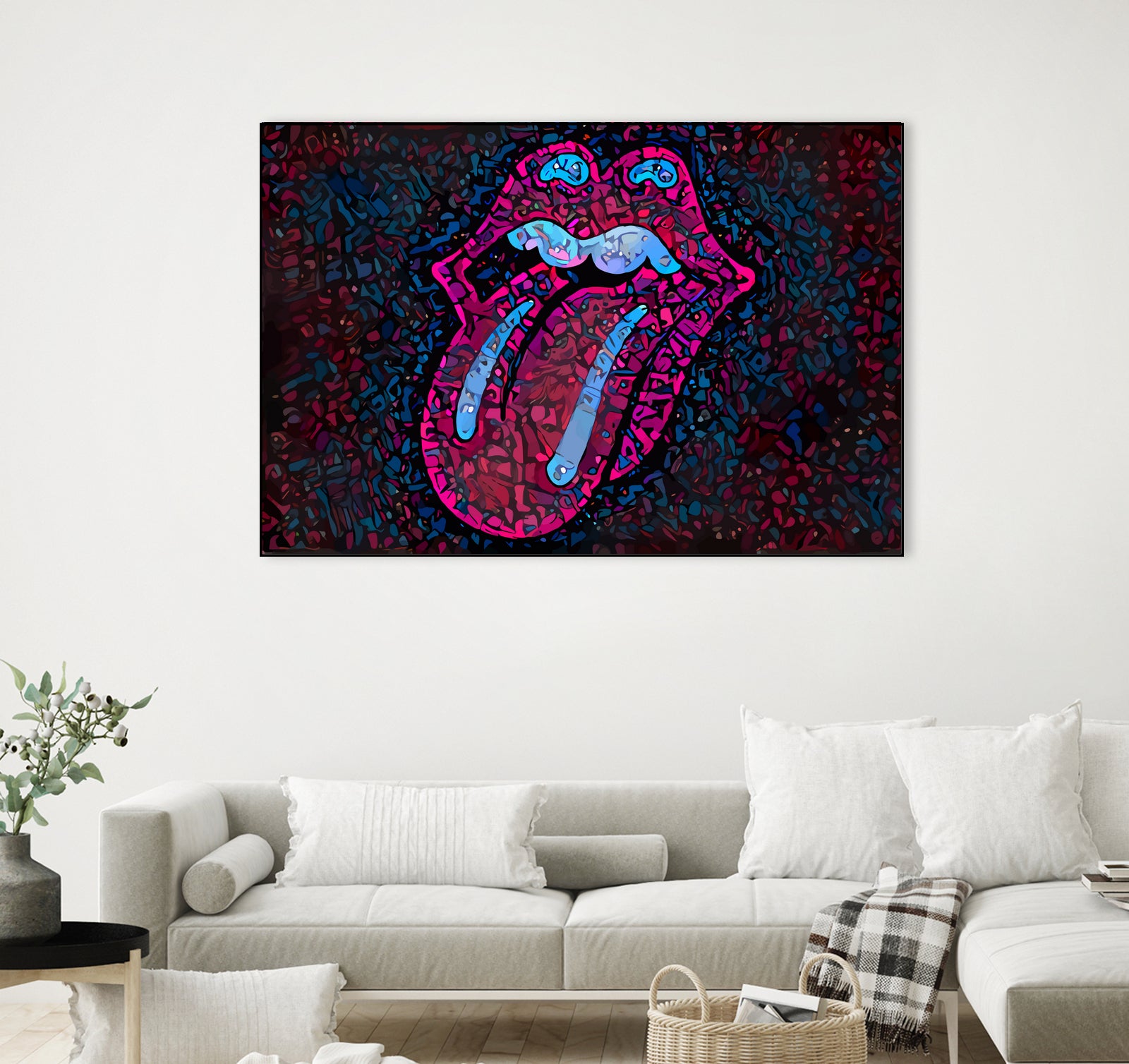 Rolling Sweet Mouth by Christian Velazquez on GIANT ART - pink digital painting