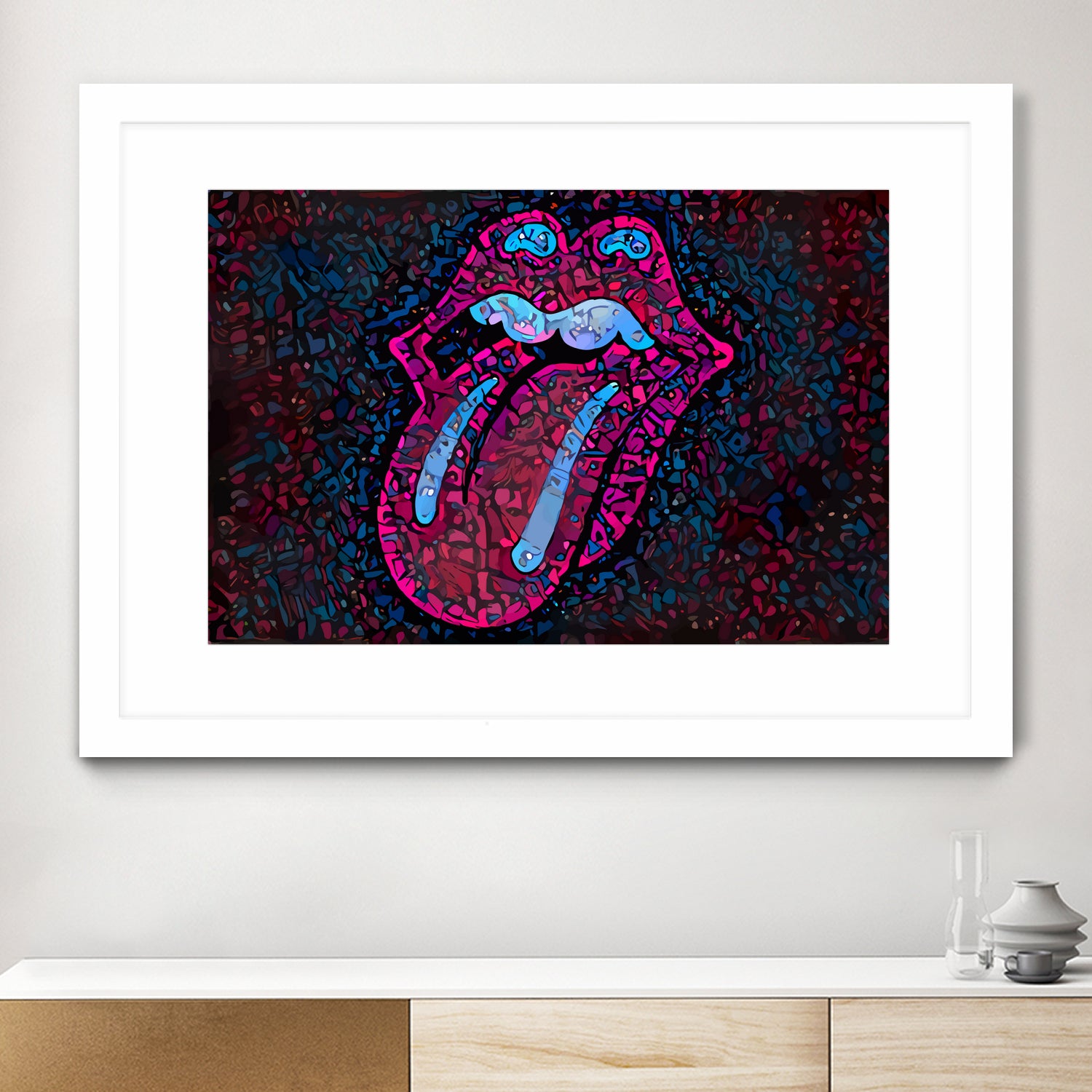 Rolling Sweet Mouth by Christian Velazquez on GIANT ART - pink digital painting