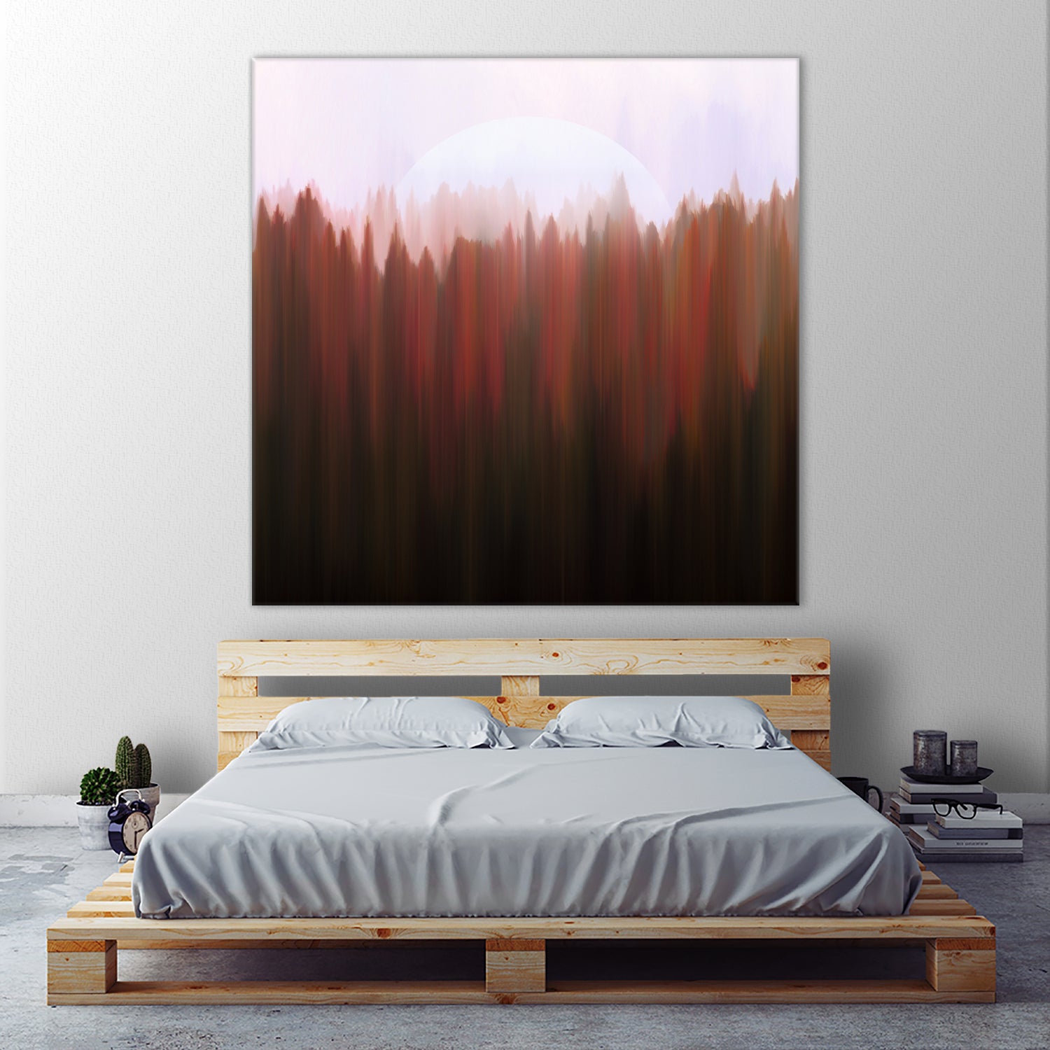 Forest Moon by Robin Willems on GIANT ART - red digital painting