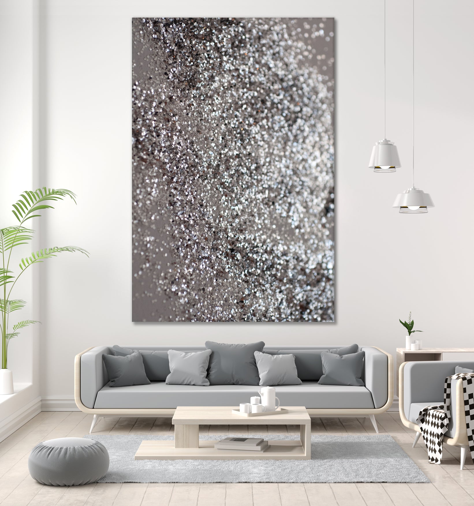 Sparkling SILVER Lady Glitter #1 #decor #art by Anita & Bella Jantz on GIANT ART - gray photo manipulation