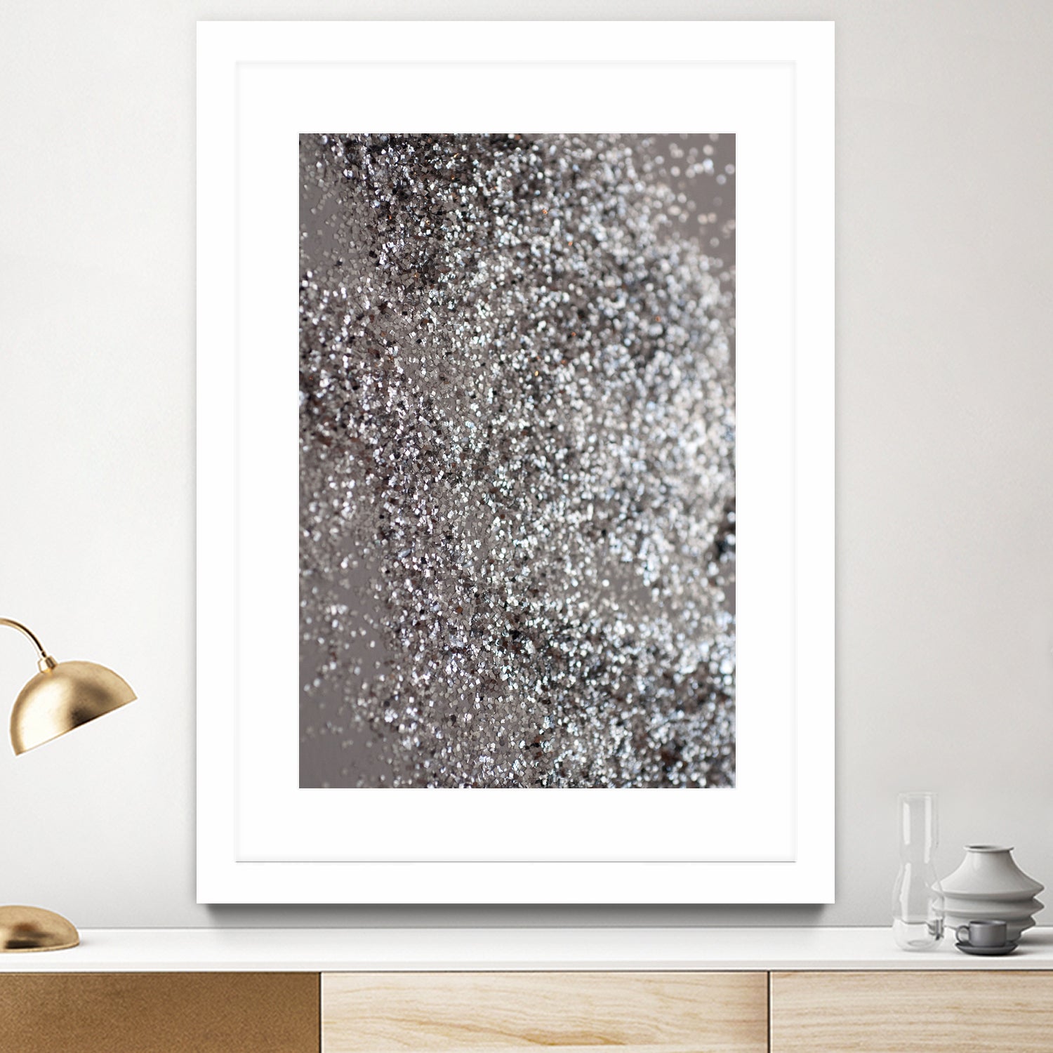 Sparkling SILVER Lady Glitter #1 #decor #art by Anita & Bella Jantz on GIANT ART - gray photo manipulation