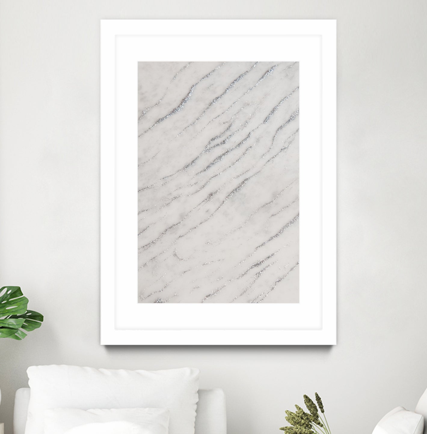 Marble Silver Glitter Glam #1 #shiny #gem #decor #art by Anita & Bella Jantz on GIANT ART - gray photo illustration