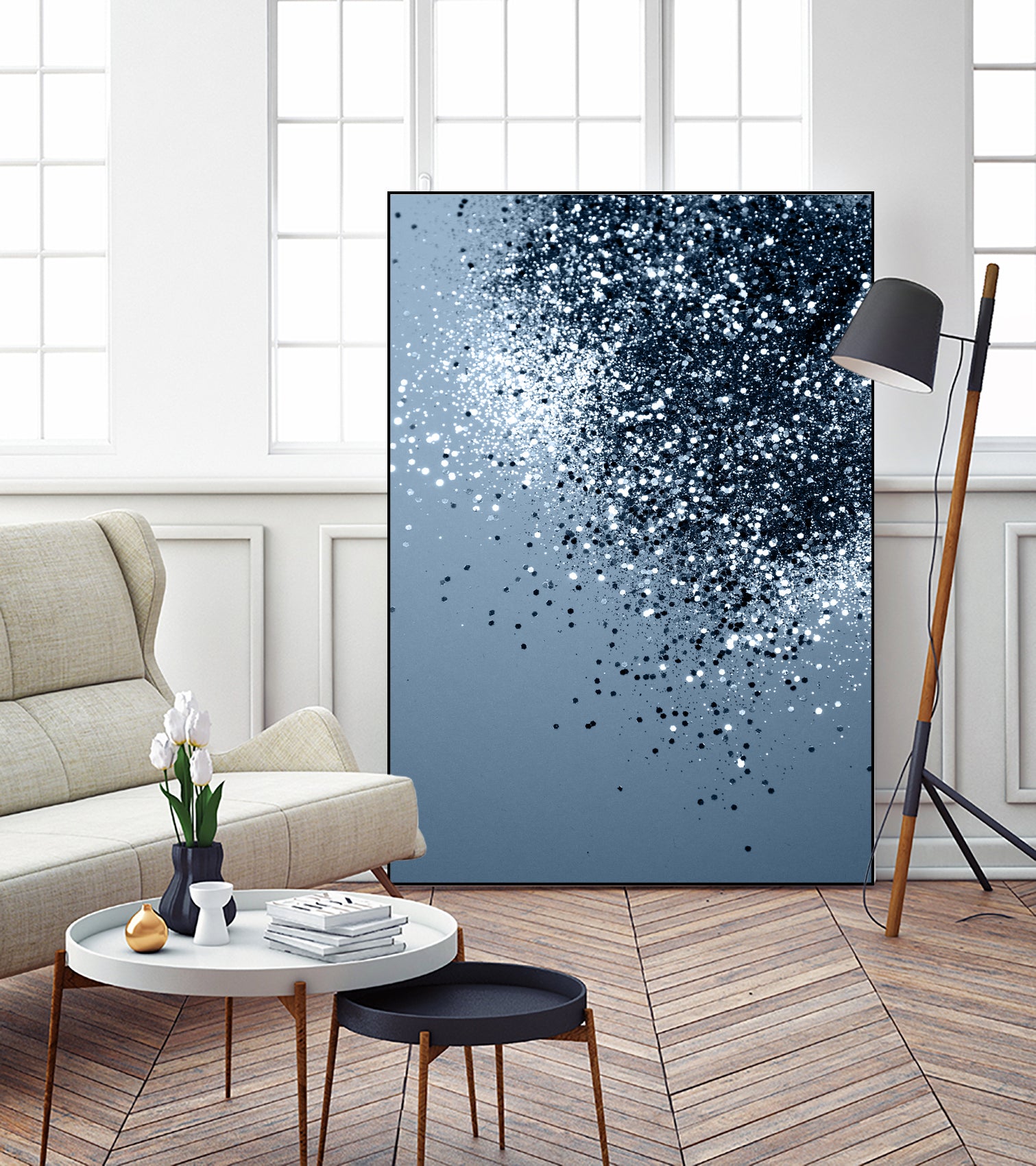 Sparkling Blue Lady Glitter #2 #shiny #decor #art by Anita & Bella Jantz on GIANT ART - blue photo manipulation