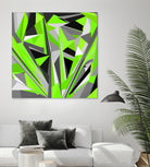 Grey-light-green geometry by Dmitry Chernov on GIANT ART - green digital painting