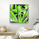 Grey-light-green geometry by Dmitry Chernov on GIANT ART - green digital painting