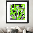 Grey-light-green geometry by Dmitry Chernov on GIANT ART - green digital painting