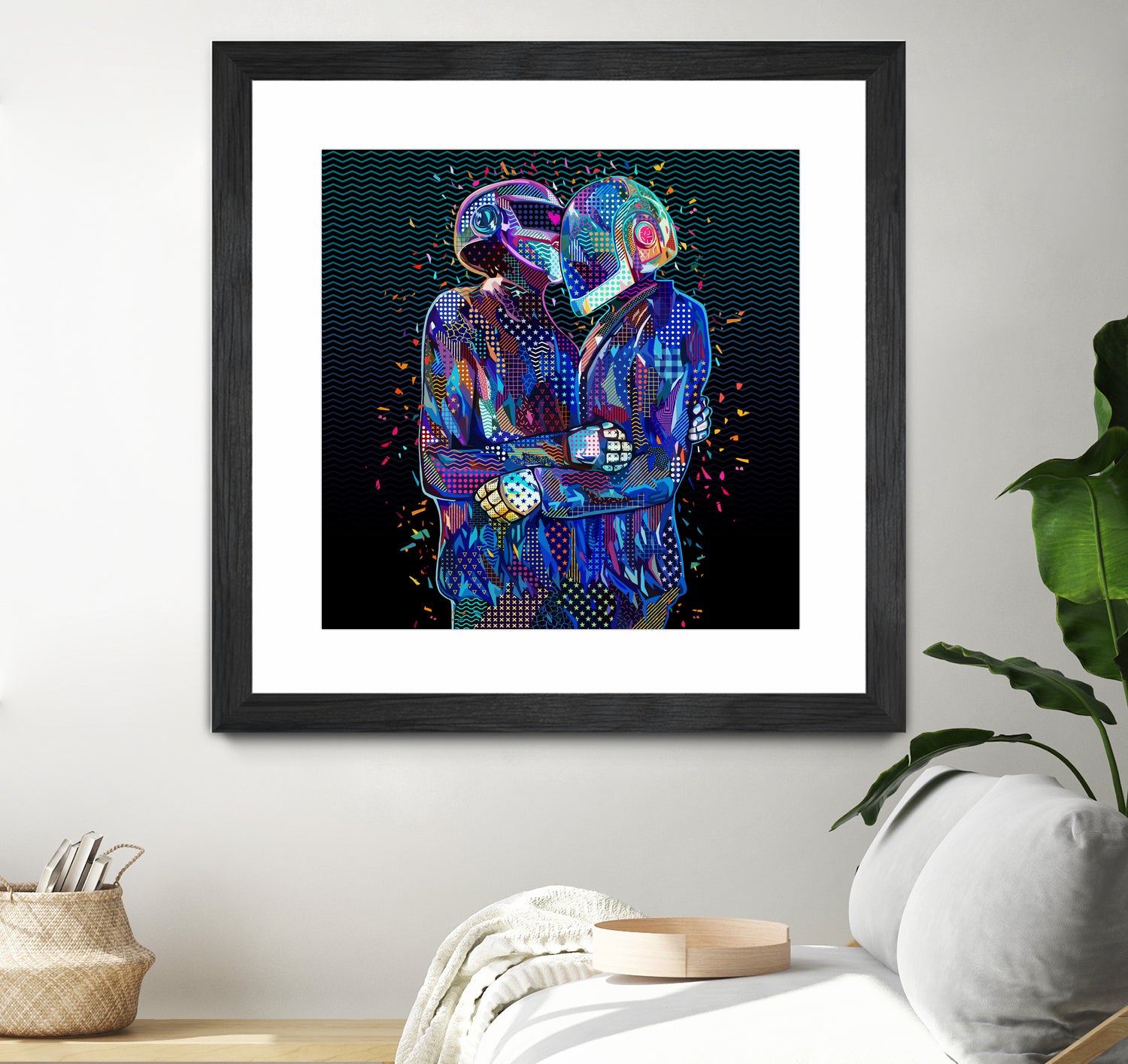 Pop Daft Punk by Alessandro Pautasso on GIANT ART - black digital painting